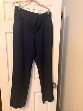 INC International Concepts Black Straight-Leg Trousers